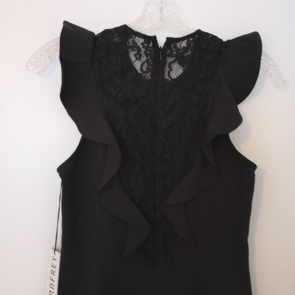 Jay Godfrey Black Flutter Sleeve Cocktail Dress - Picture 6 of 8